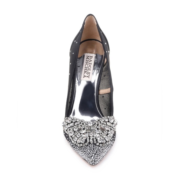 Badgley Mischka Collection - Quintana Crystal Embellished Pointed Toe Pump - Picture 5 of 12